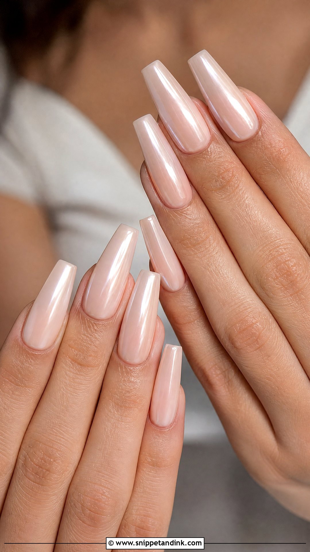 Coffin Bridal Nails - Snippet and Ink - 35 Bridal Nails