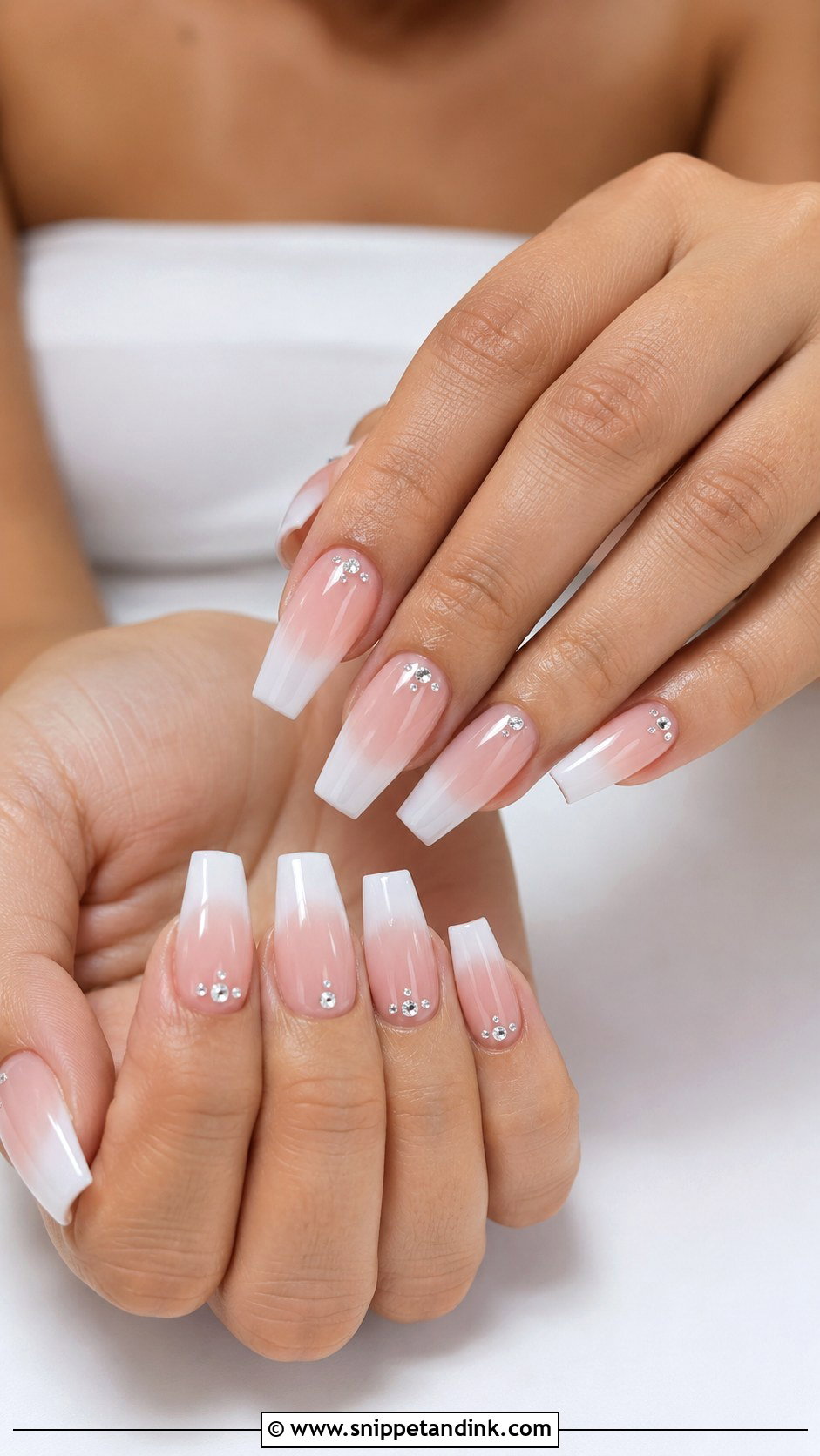 Coffin Bridal Press On Nails - Snippet and Ink - 20 Bridal Press on Nails