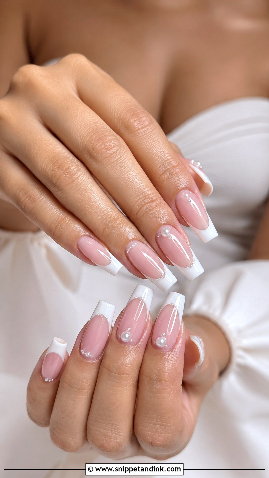 Coffin Bride Nails - Snippet and Ink - 20 Bride Nail Art Ideas Wedding Day