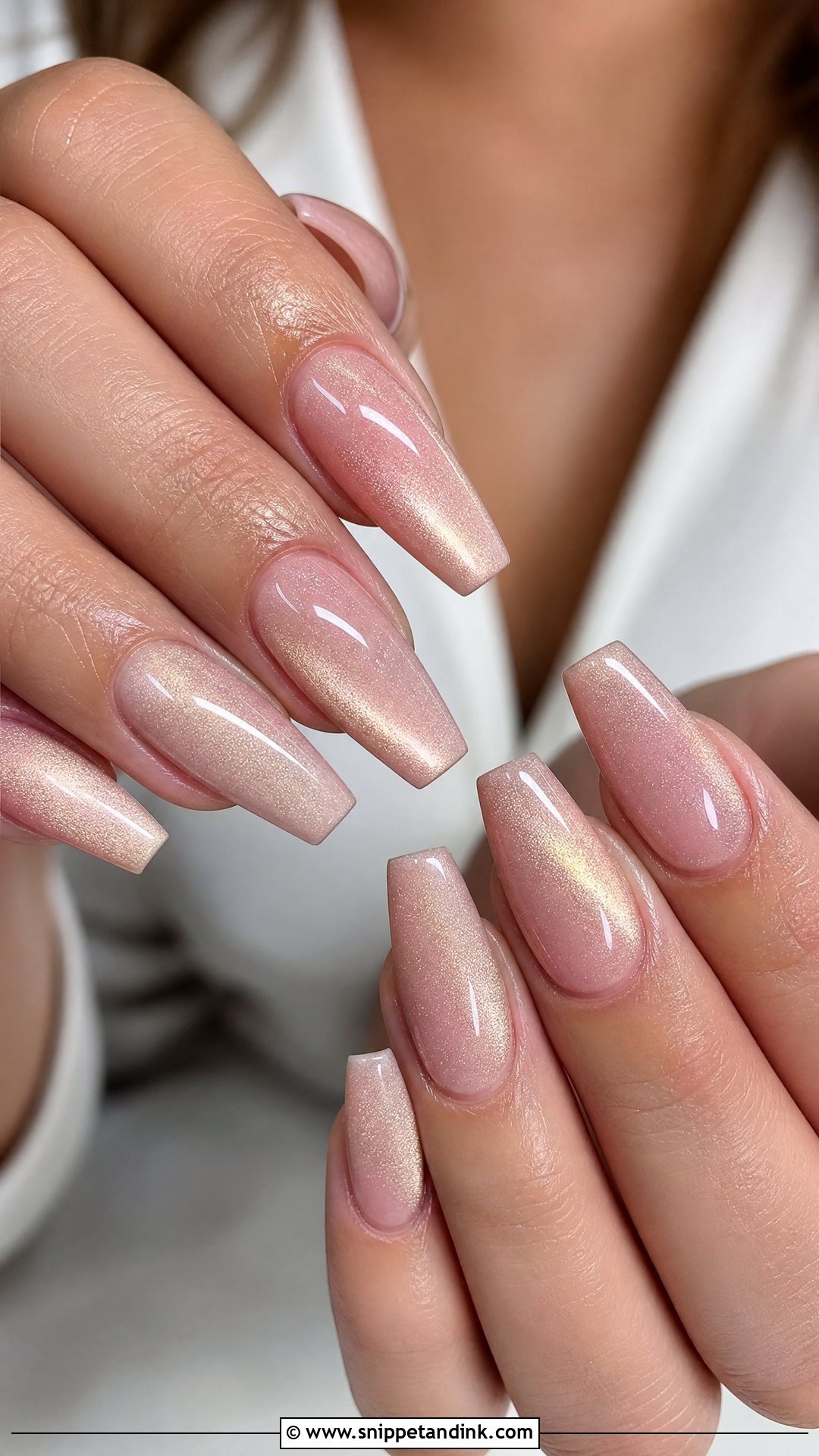 Coffin Cat Eye Wedding Nails - Snippet and Ink - 25 Cat Eye Wedding Nails