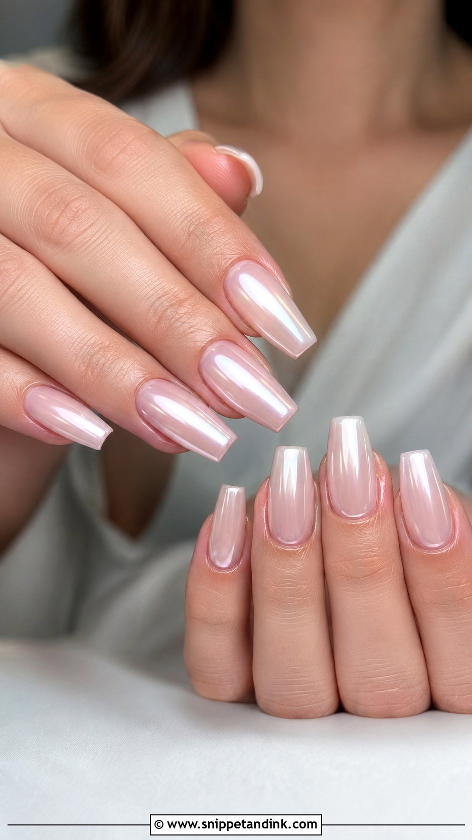 Coffin Chrome Bride Nails - Snippet and Ink - 20 Bride Chrome Nails
