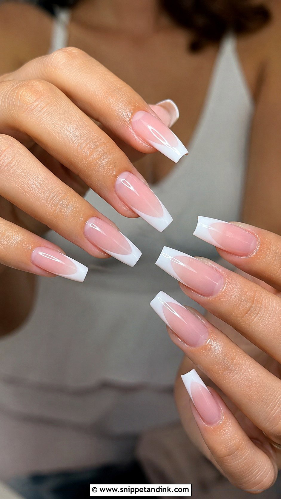 Coffin French Bride Nails - Snippet and Ink - 30 Elegant Bride Nails Wedding