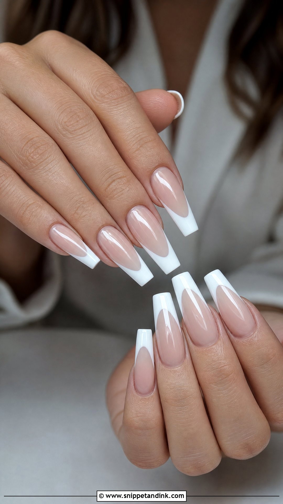 Coffin French Bride Wedding Nails - Snippet and Ink - 25 Elegant French Bride Wedding Nails