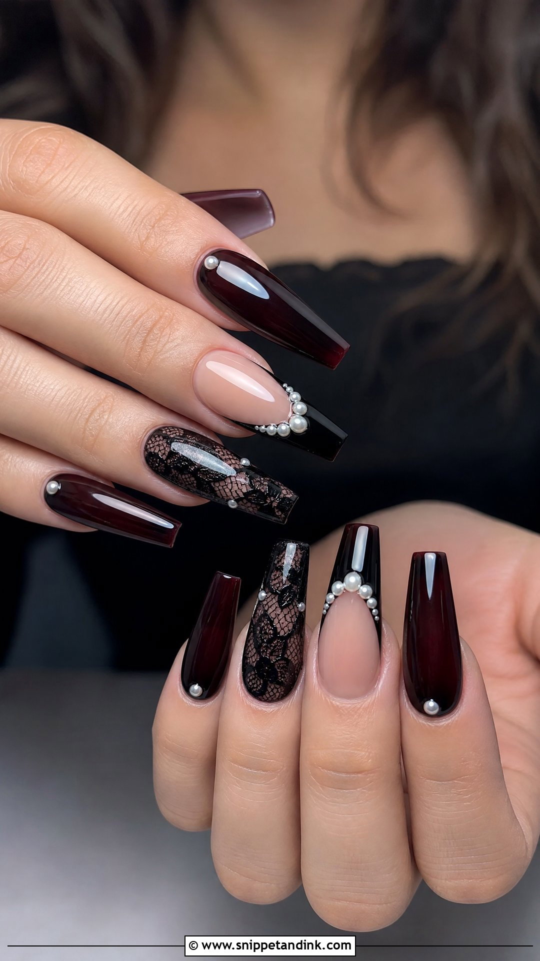 Coffin Goth Wedding Nails - Snippet and Ink - 25 Goth Wedding Nails