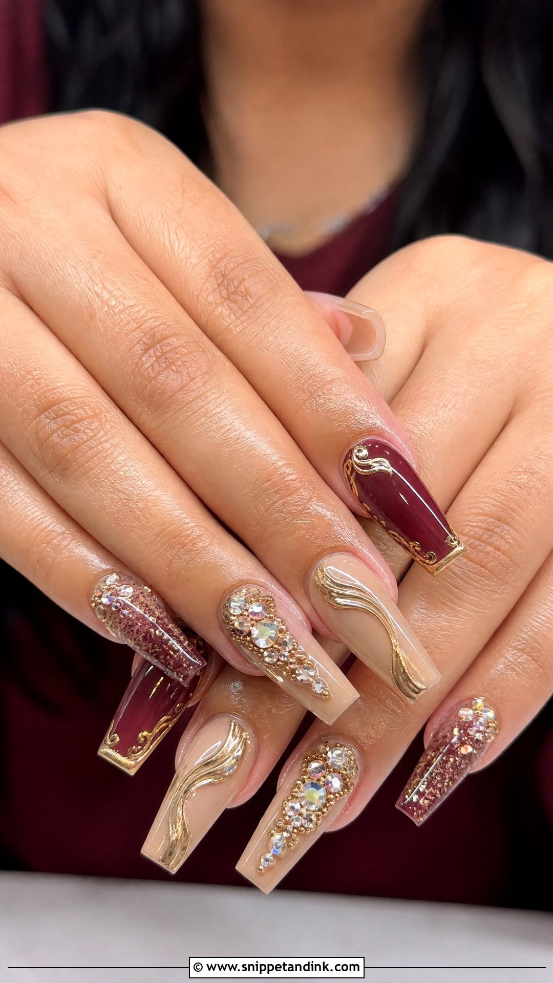 Coffin Indian Wedding Nails - Snippet and Ink - 25 Indian Wedding Nail Art Designs