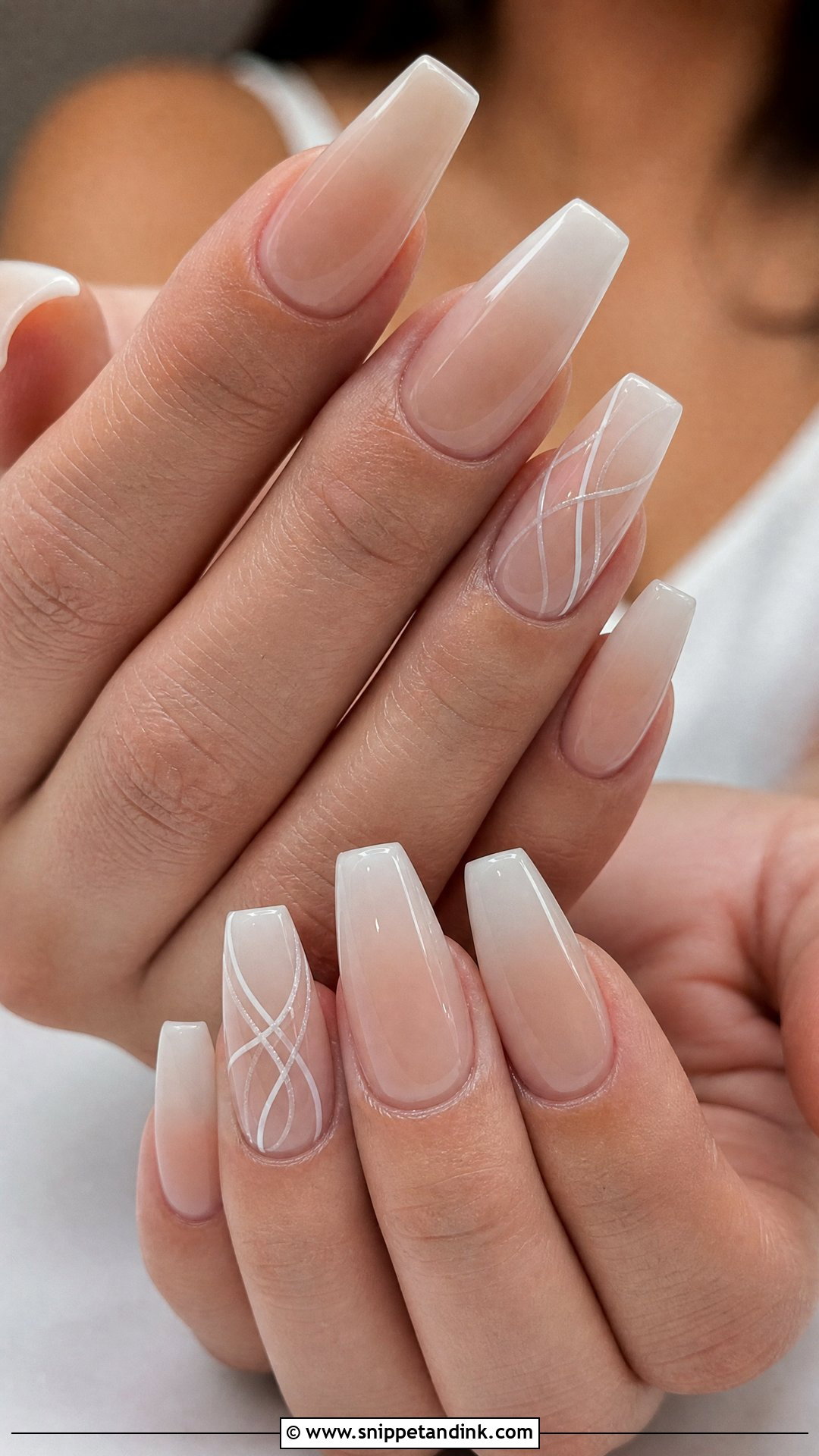 Coffin Neutral Wedding Nails - Snippet and Ink - 25 Neutral Wedding Nails