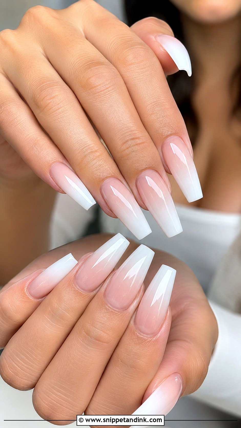 Coffin Ombre Wedding Nails - Snippet and Ink - 20 Ombre Wedding Nails for Bride