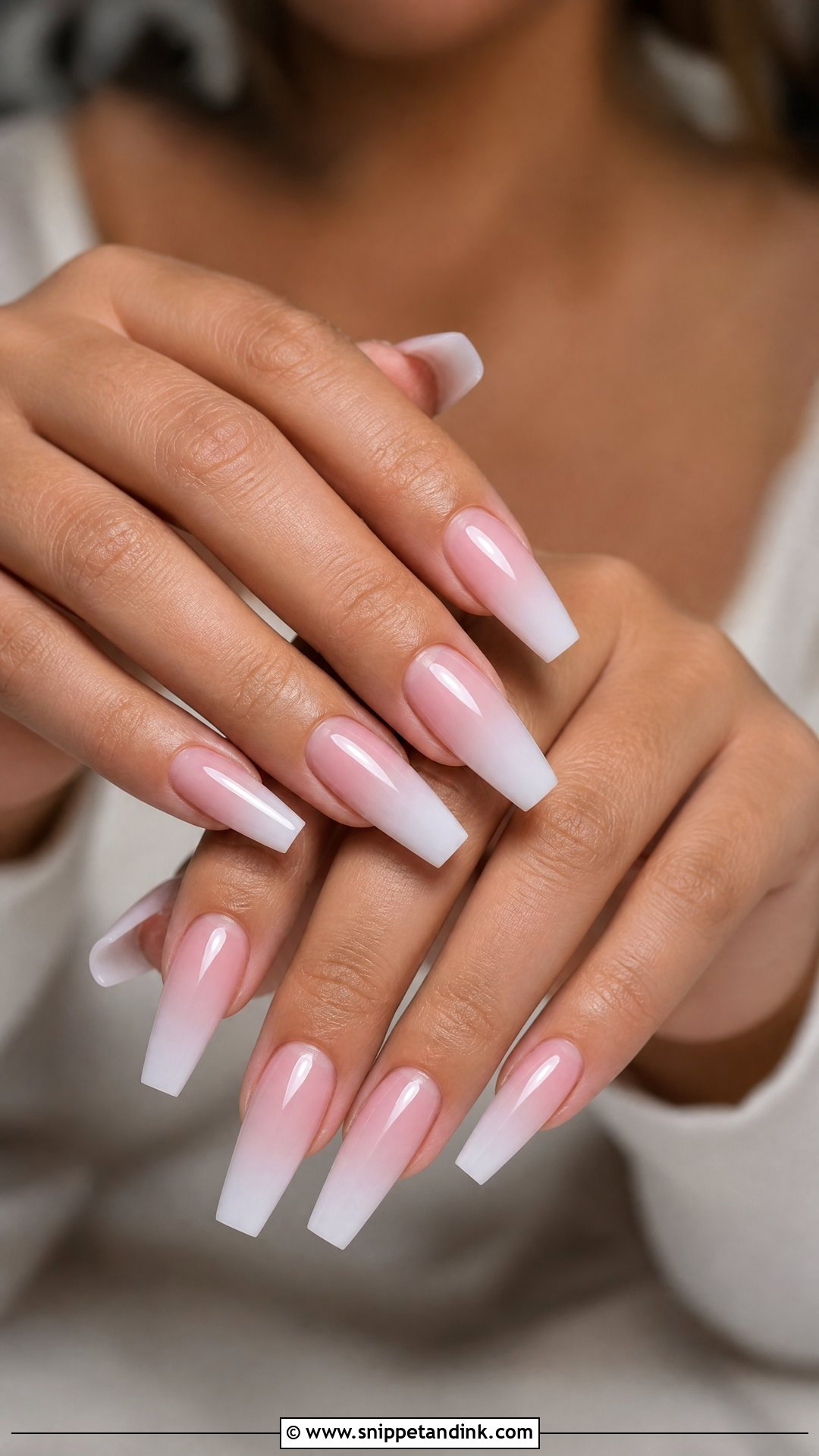 Coffin Ombre Wedding Nails - Snippet and Ink - 25 Ombre Wedding Nails