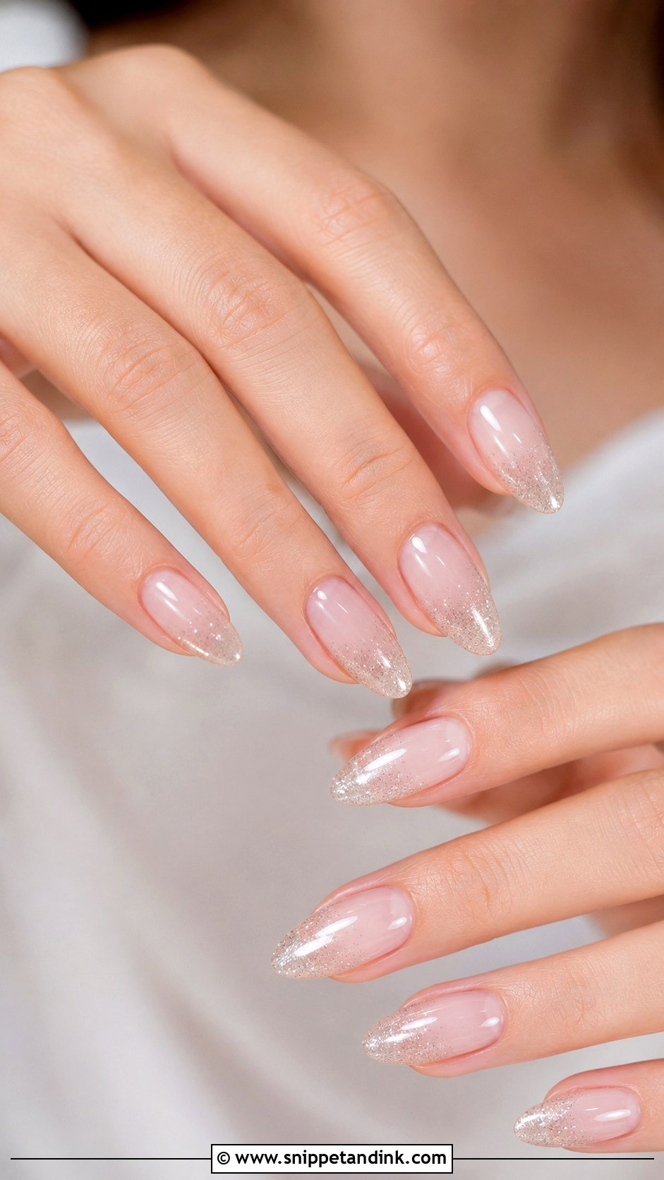 Coffin Sparkle Bridal Nails - Snippet and Ink - 20 Sparkle Bridal Wedding Nails for Bride