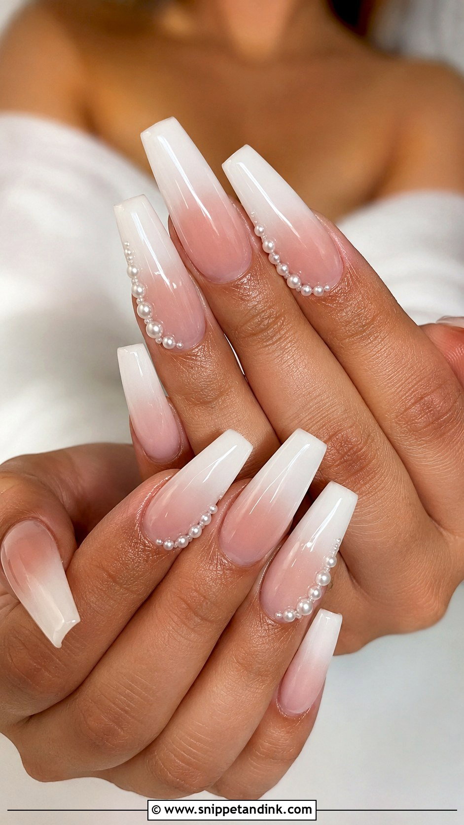 Coffin Wedding Nails - Snippet and Ink - 20 Wedding Inspired Nails