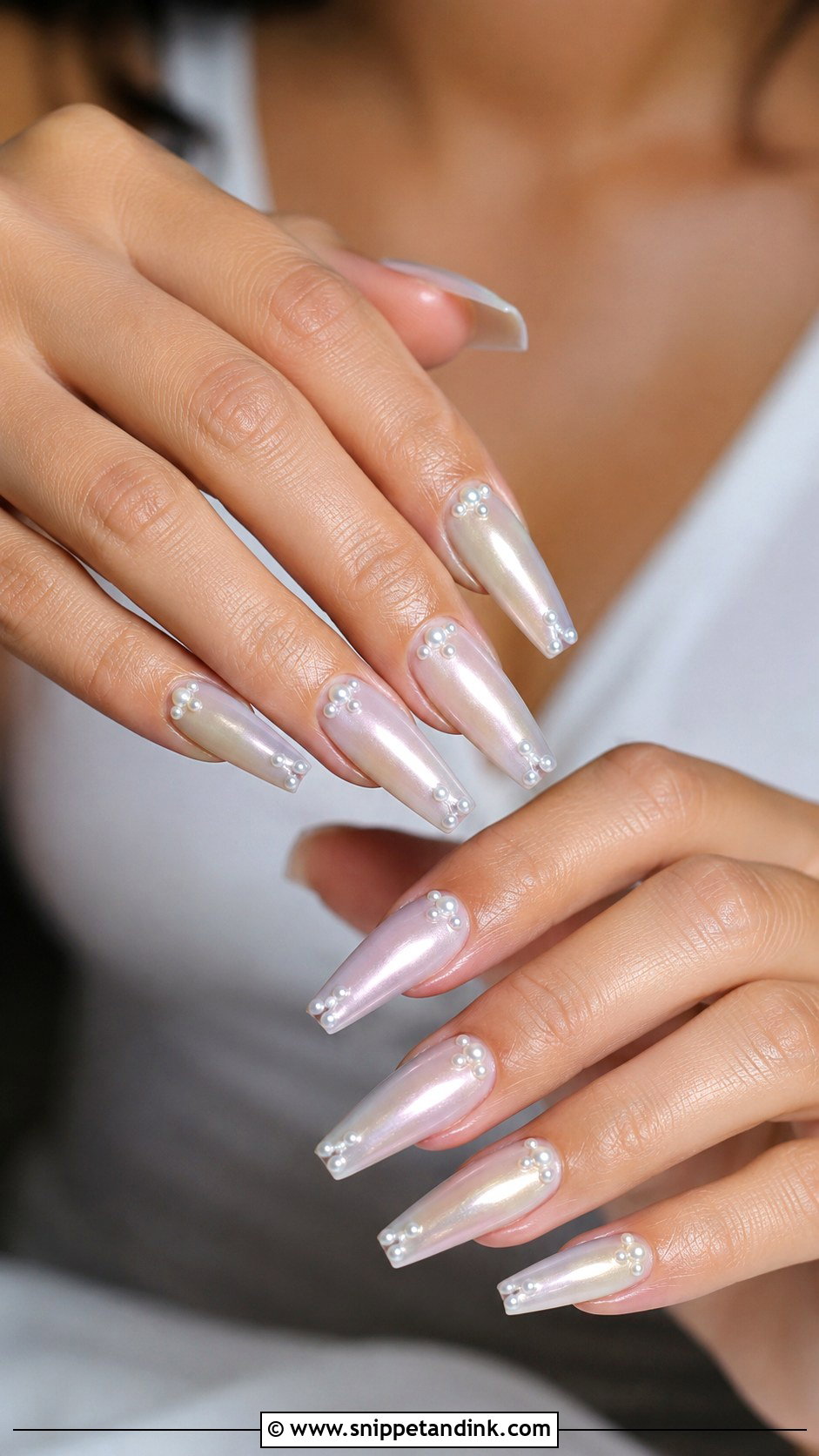Coffin Wedding Nails - Snippet and Ink - 20 Wedding Inspo Nails