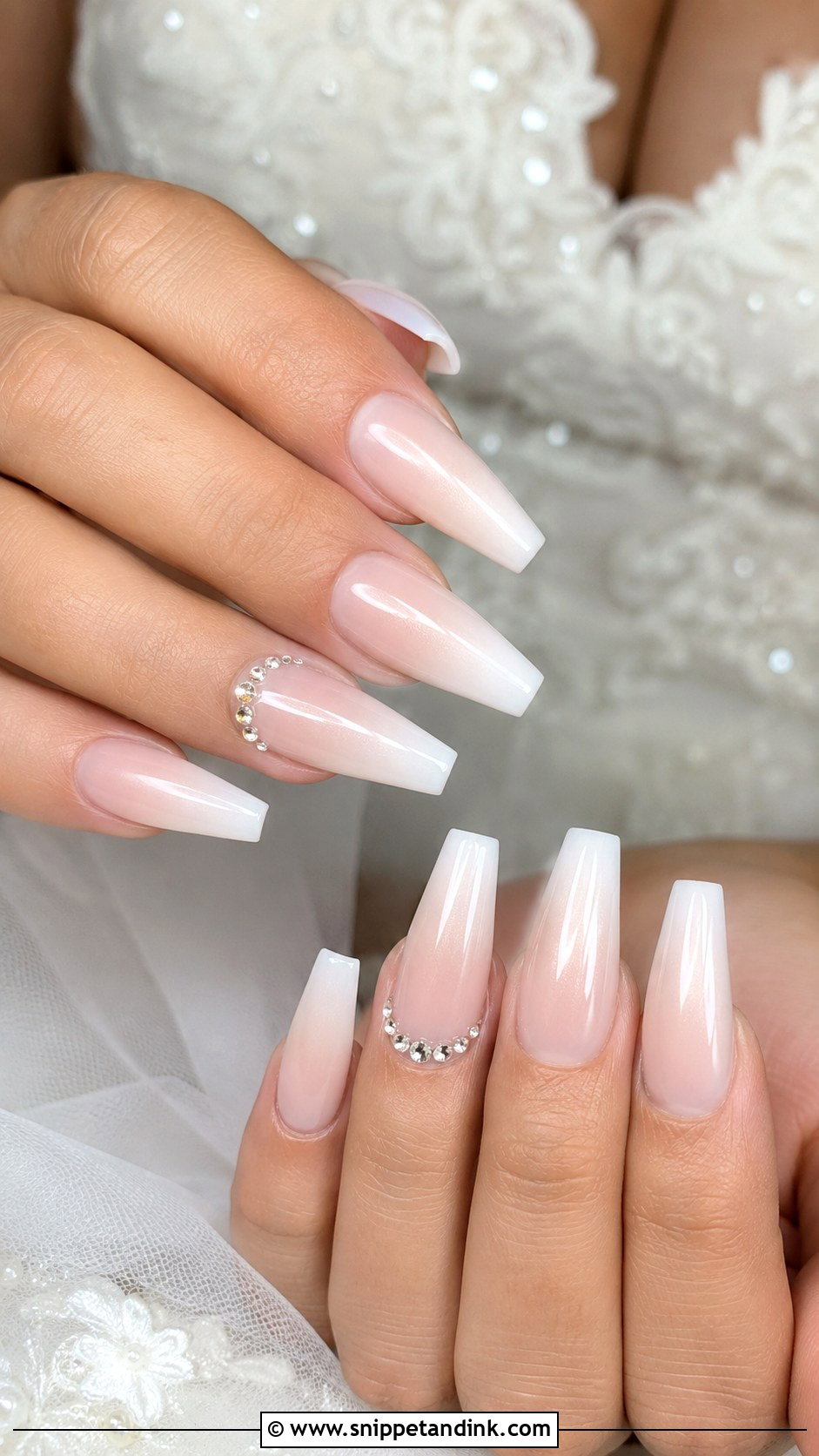 Coffin Wedding Nails - Snippet and Ink - 20 Nail Art Design for Wedding Ideas