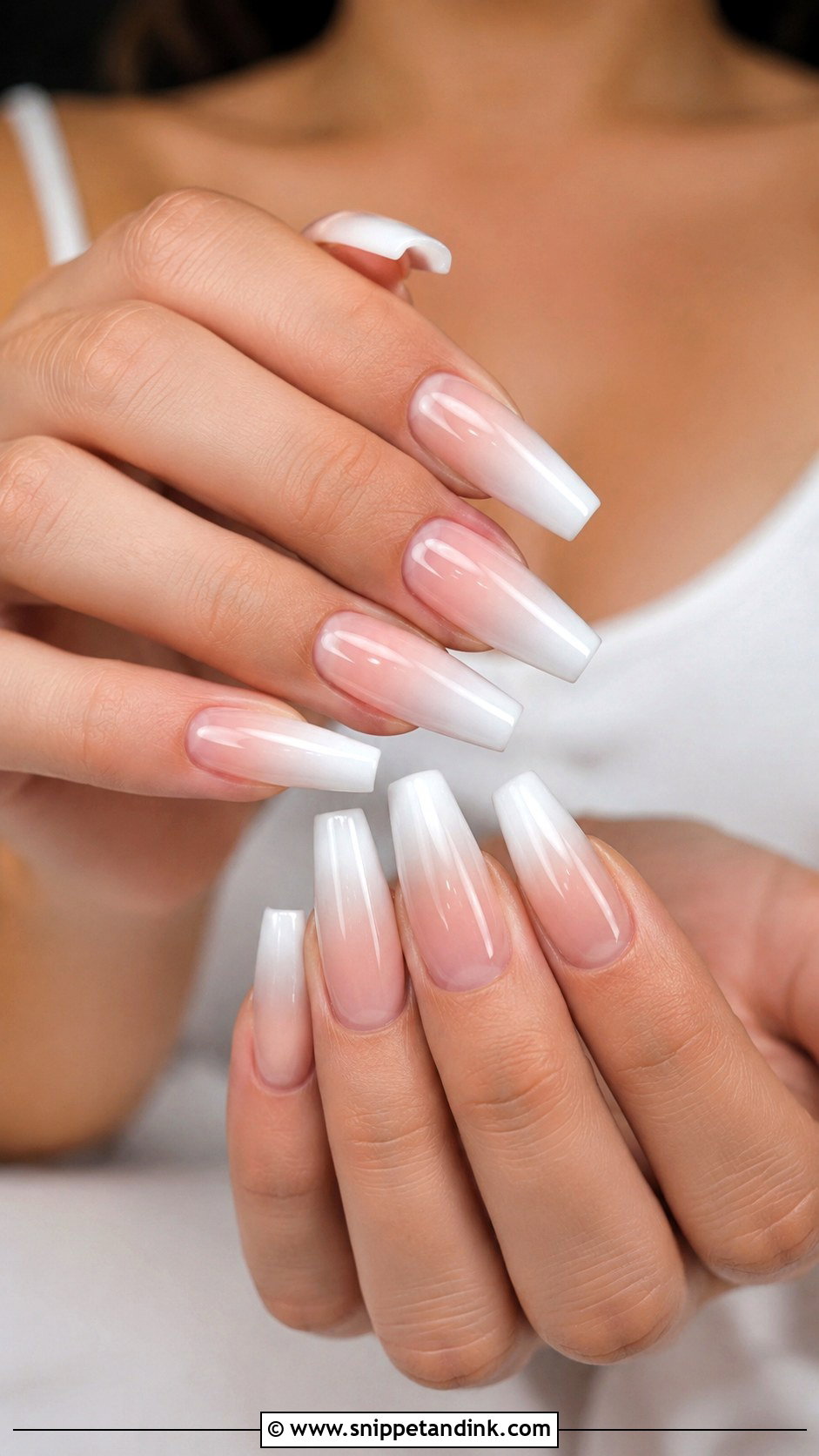 Coffin White Wedding Nails - Snippet and Ink - 20 White Wedding Nails Brides