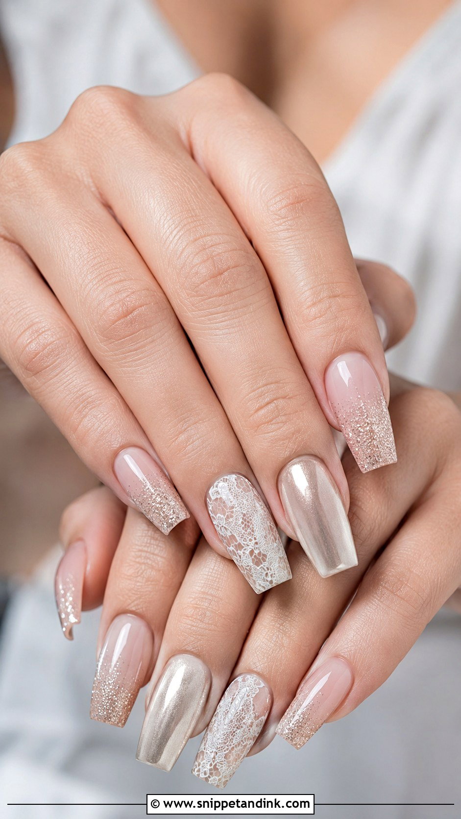 Coffin Winter Wedding Nails - Snippet and Ink - 20 Winter Wedding Nails for Bride