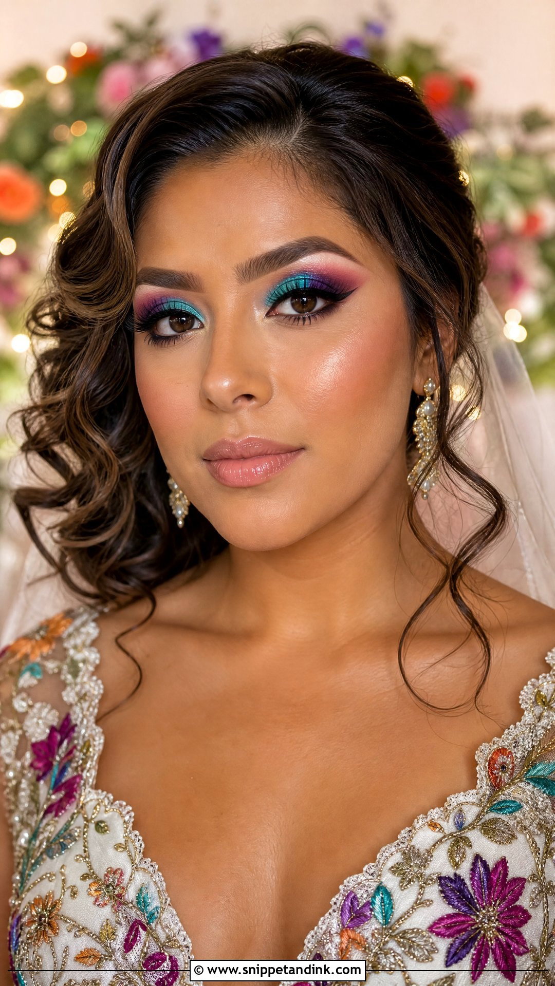Colorful Bridal Makeup - Snippet and Ink - 25 Alternative Wedding Makeup Ideas