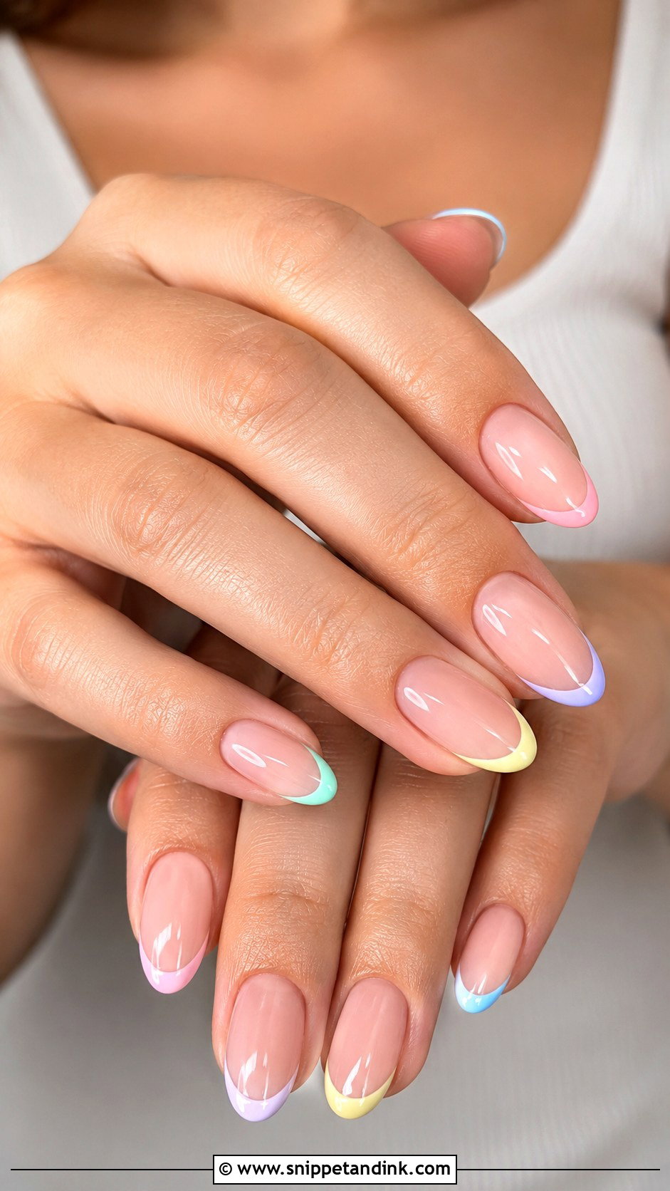 Colorful French Tip Wedding Nails - Snippet and Ink - 20 Funky Wedding Nails