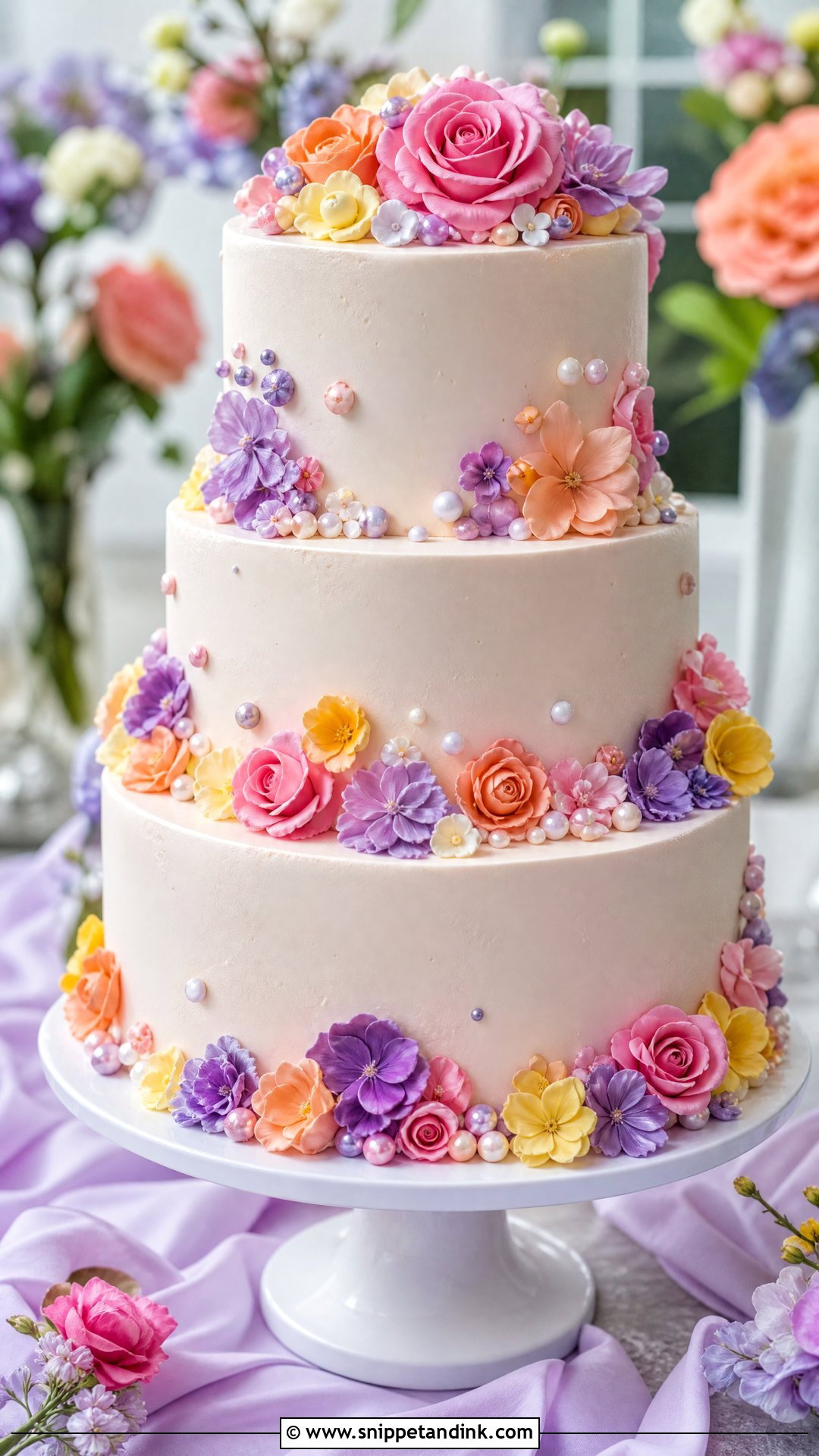 Colorful Wedding Cake - Snippet and Ink - 25 Trending Wedding Cakes