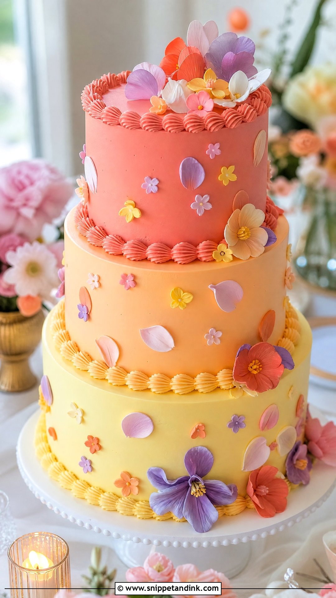 Colorful Wedding Cake - Snippet and Ink - 25 Unique Wedding Cakes