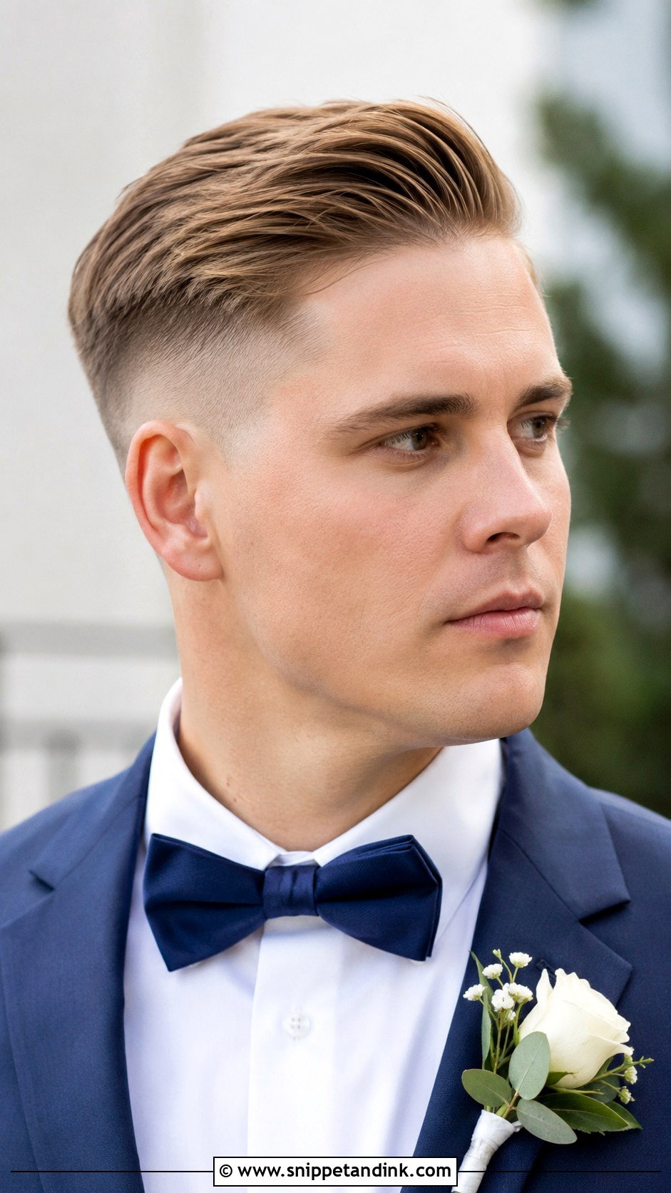 Comb Over Fade - Snippet and Ink - 20 Groom Hair Ideas