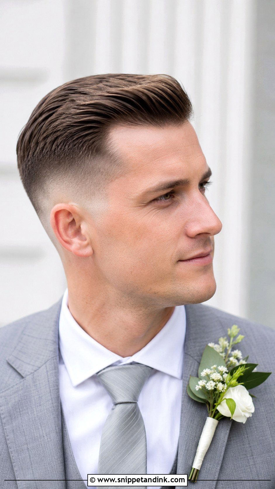 Comb Over Fade - Snippet and Ink - 20 Mens Wedding Hairstyles