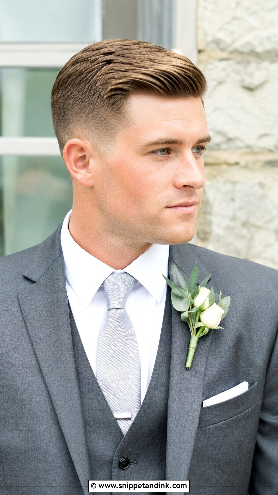 Comb Over Fade for Grooms - Snippet and Ink - 20 Hairstyle for Groom Ideas