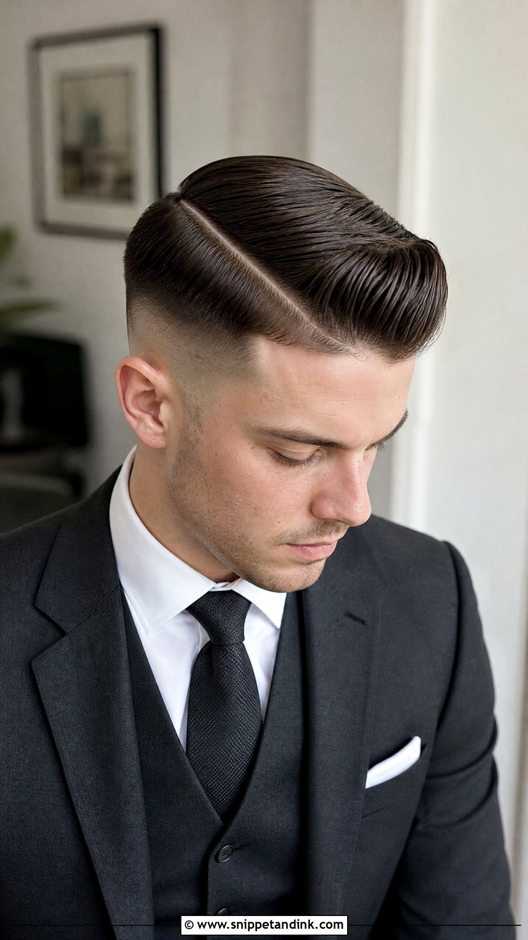 Comb Over With Hard Part - Snippet and Ink - 20 Groom Hair Styles