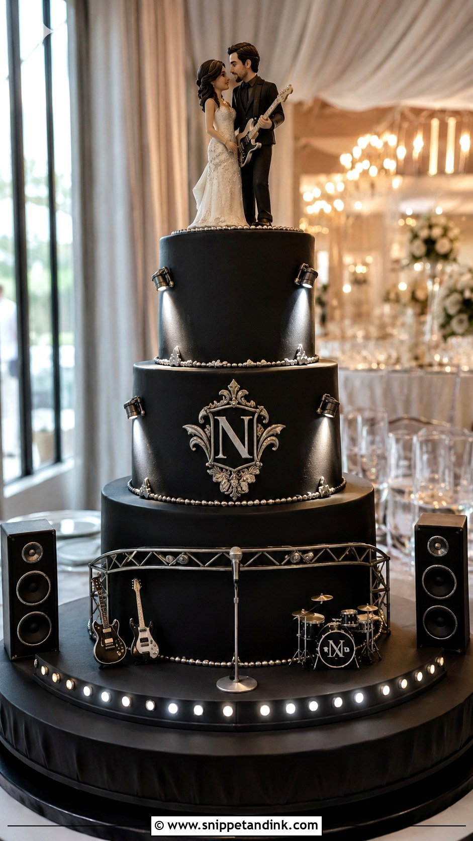 Concert Stage Wedding Cake - Snippet and Ink - 20 Rock and Roll Wedding Cake Ideas
