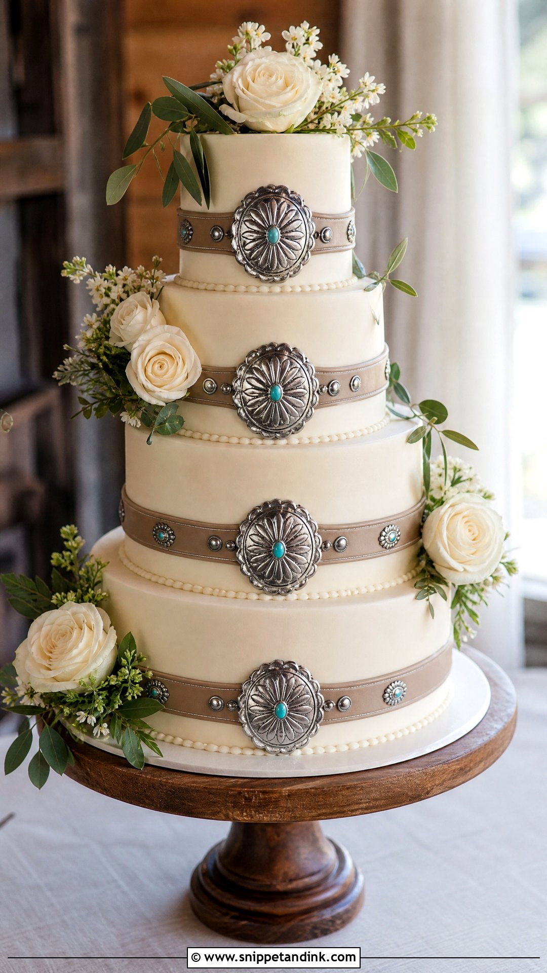 Concho Wedding Cake - Snippet and Ink - 20 Western Wedding Cake Ideas