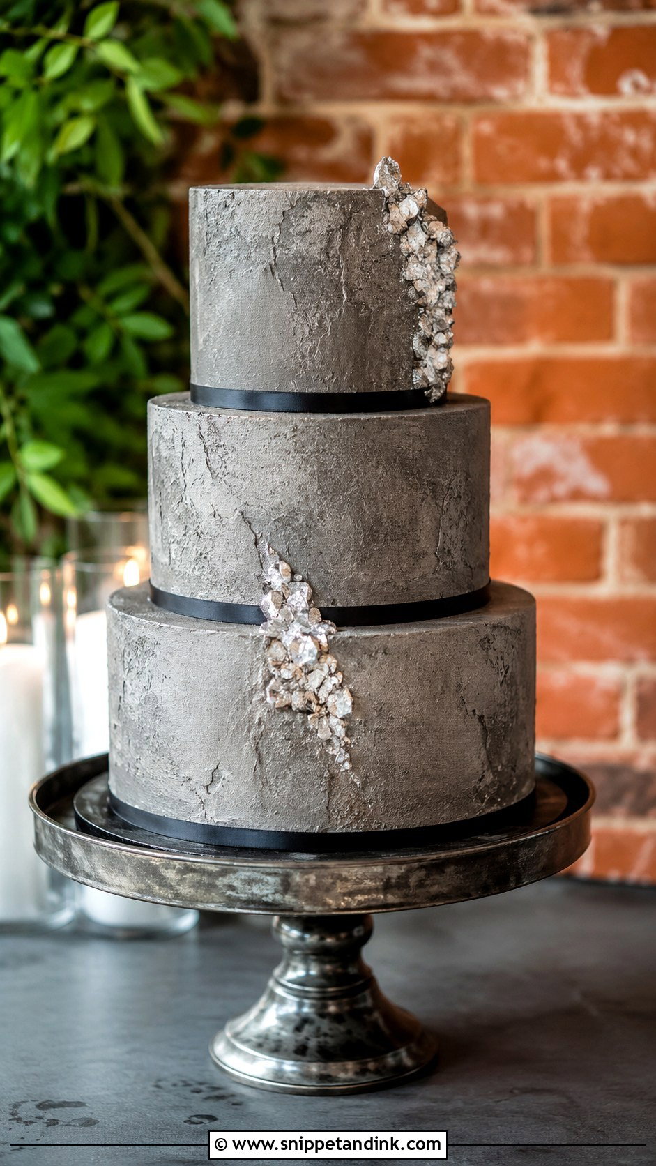 Concrete Wedding Cake - Snippet and Ink - 30 Masculine Wedding Cake Ideas