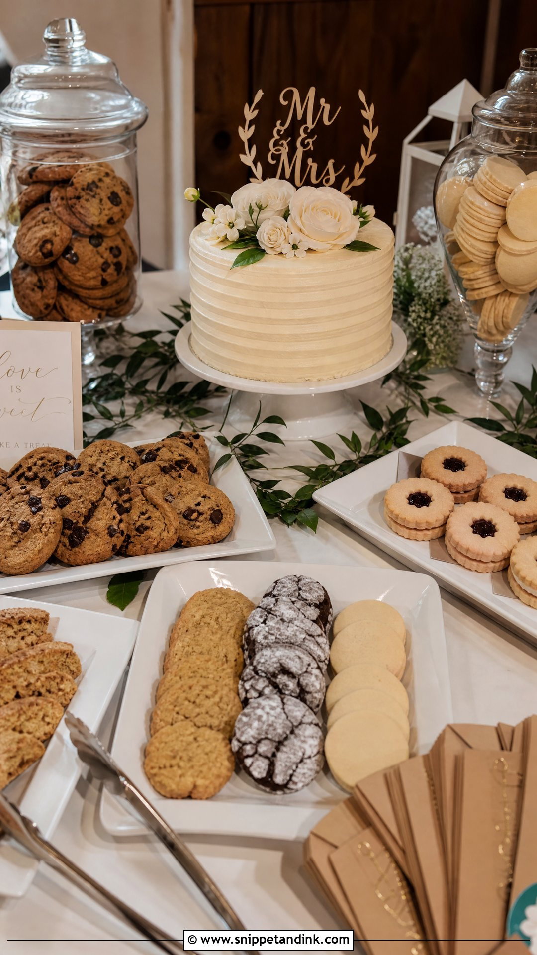 Cookie Wedding Dessert Table - Snippet and Ink - 20 Wedding Dessert Table Ideas