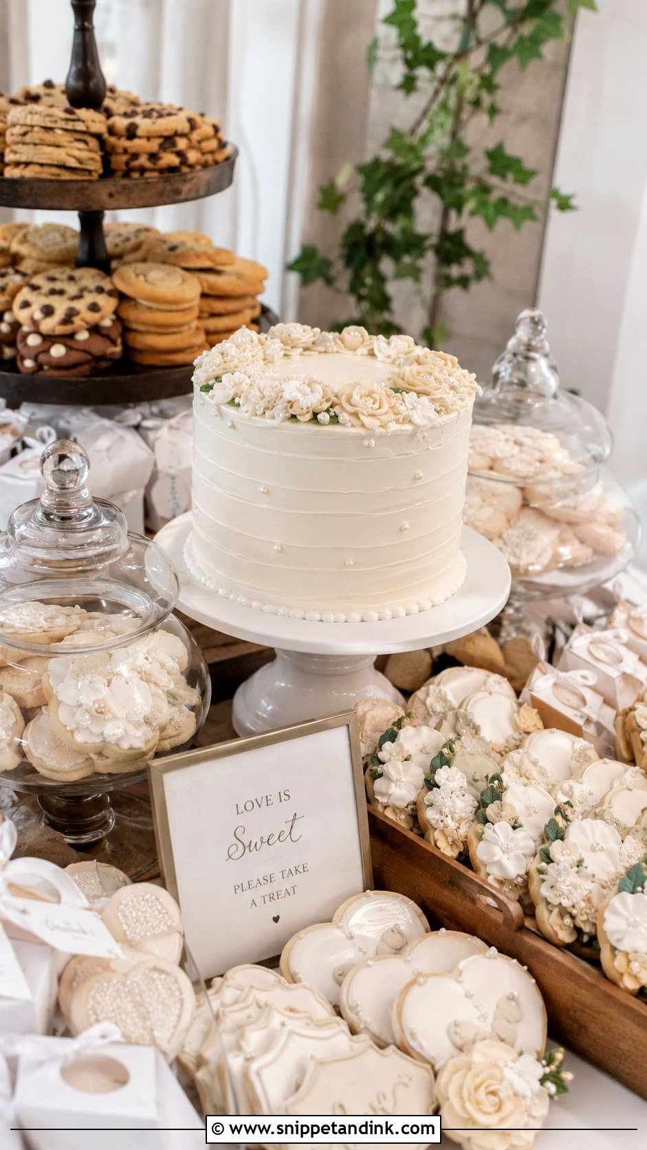 Cookie Wedding Dessert Table - Snippet and Ink - 20 Assorted Wedding Dessert Table Ideas