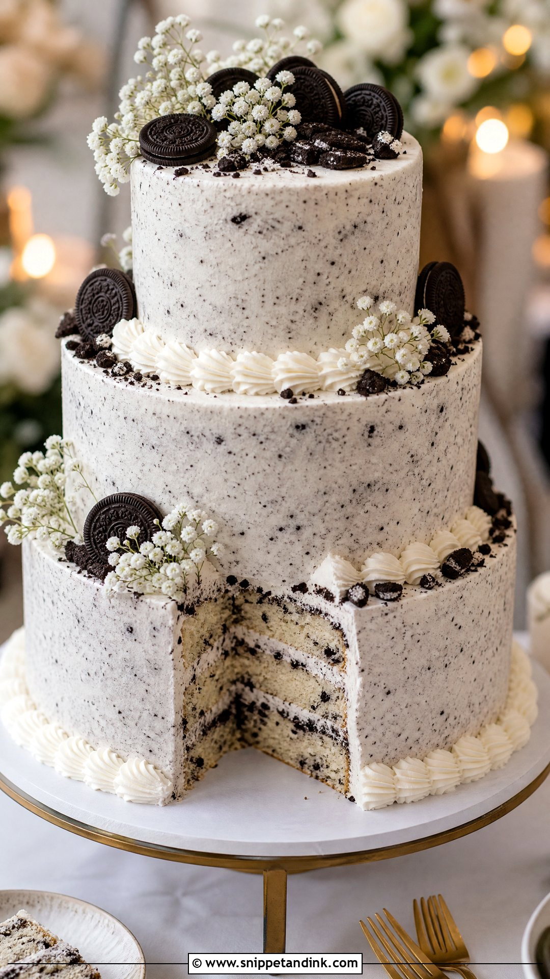 Cookies And Cream Wedding Cake - Snippet and Ink - 20 Wedding Cake Flavors