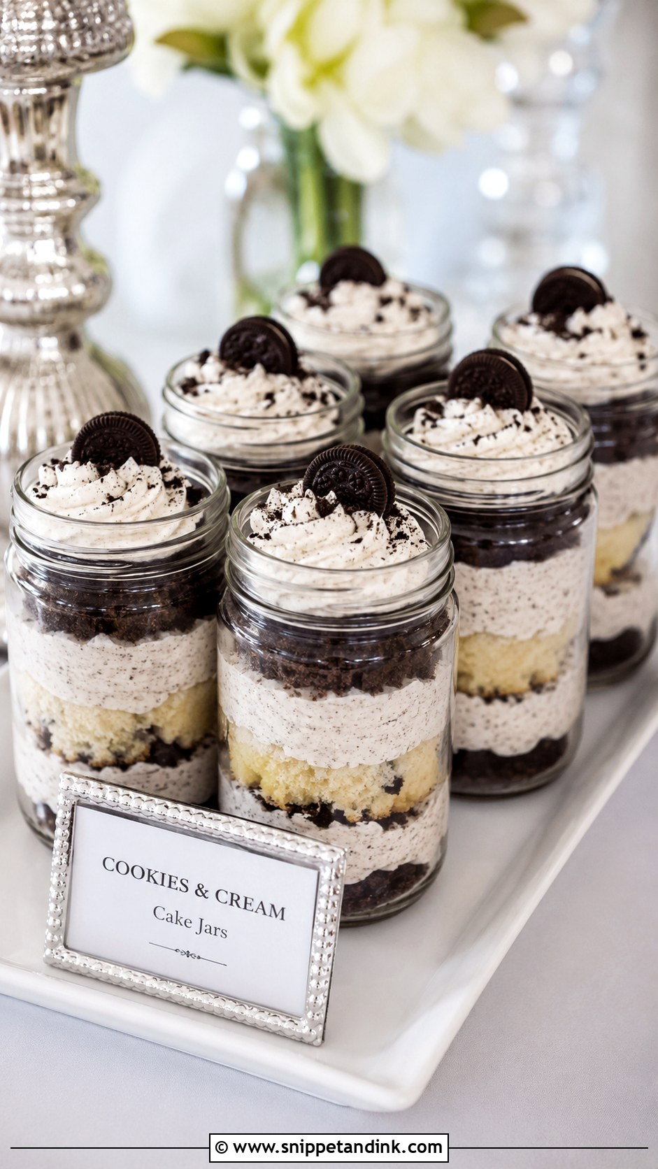 Cookies And Cream Wedding Cake Jars - Snippet and Ink - 30 Wedding Cake Jars