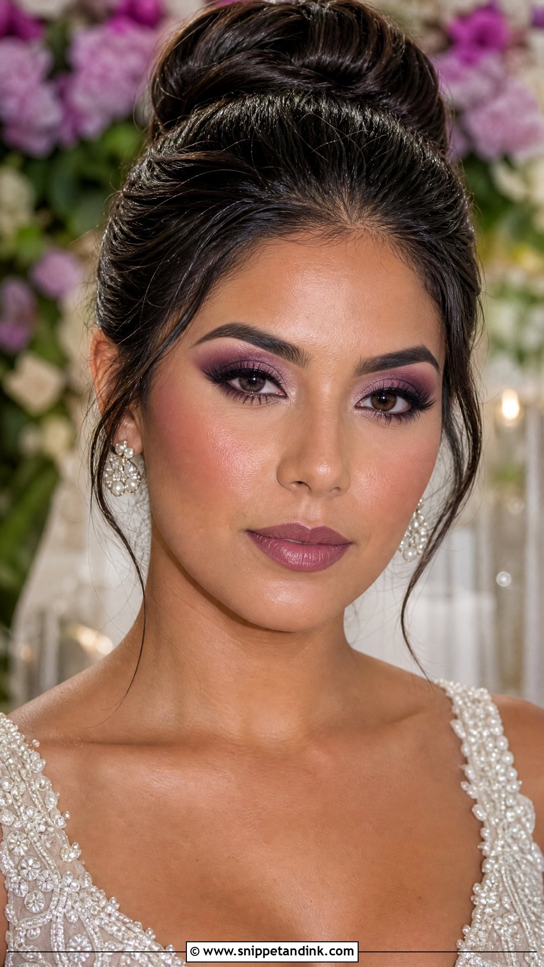 Cool Tone Plum Bridal Makeup - Snippet and Ink - 20 Cool Tone Bridal Makeup Ideas