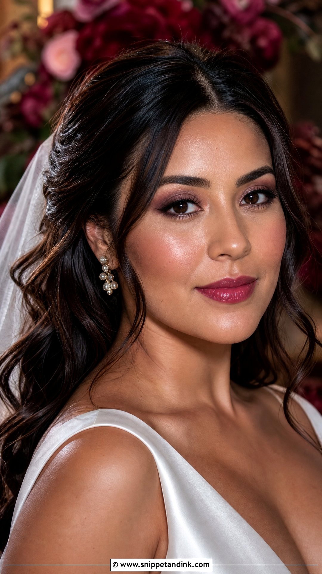 Cool Toned Berry Bridal Makeup - Snippet and Ink - 20 Cool Toned Bridal Makeup Ideas
