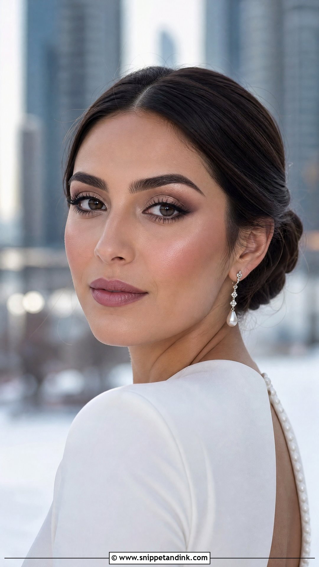 Cool Toned Brunette Bridal Makeup - Snippet and Ink - 20 Brunette Bridal Makeup Ideas