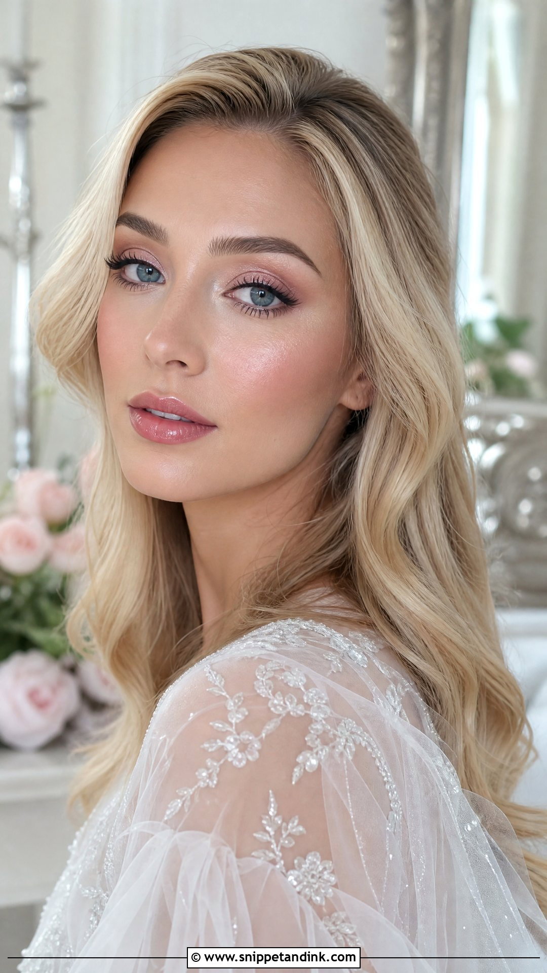 Cool Toned Dewy Bridal Makeup - Snippet and Ink - 20 Cool Toned Bridal Makeup Ideas