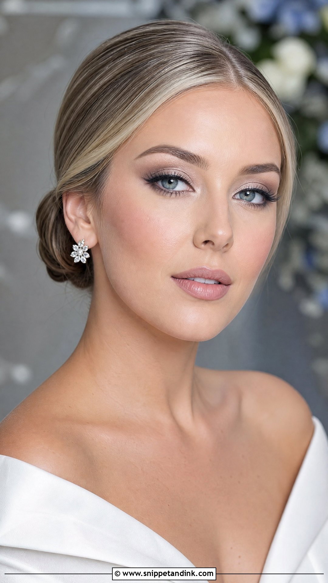 Cool Toned Gray Bridal Makeup - Snippet and Ink - 20 Cool Toned Bridal Makeup Ideas