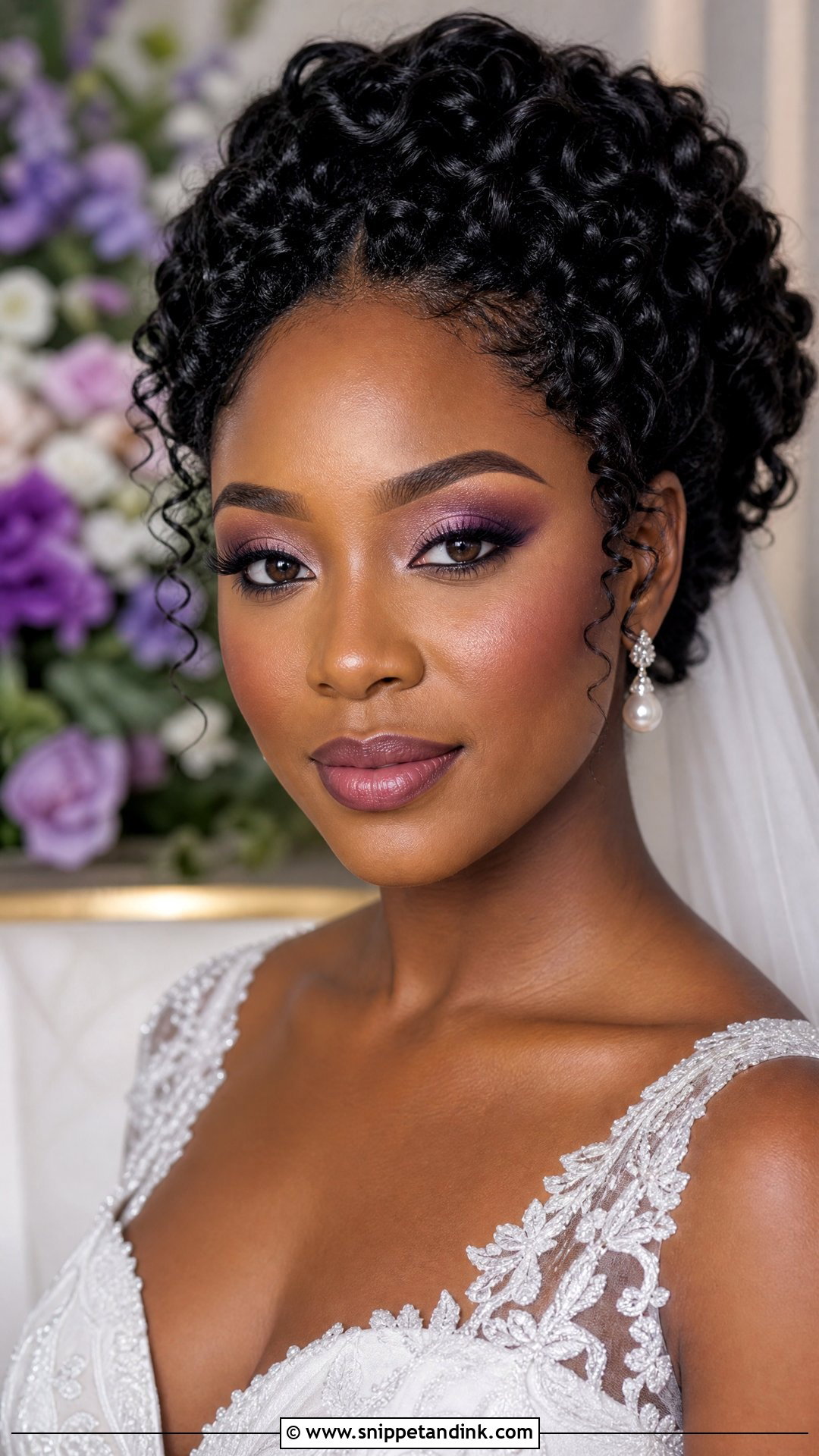 Cool Toned Plum Bridal Makeup - Snippet and Ink - 20 Cool Toned Bridal Makeup Ideas