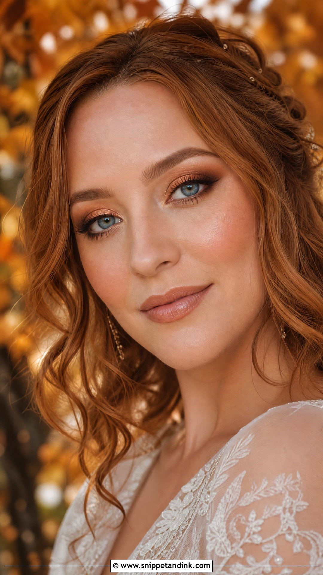 Copper Blue Eye Wedding Makeup - Snippet and Ink - 20 Blue Eye Wedding Makeup Ideas