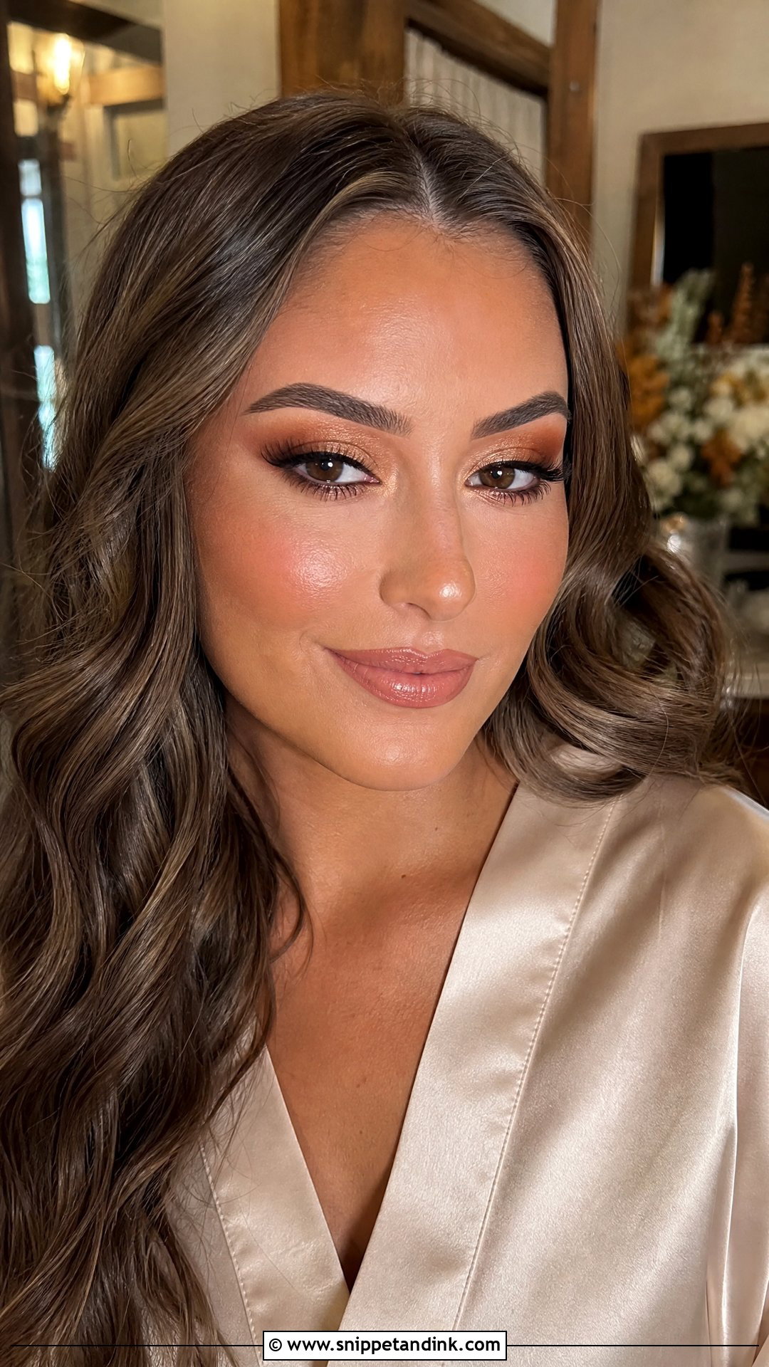 Copper Bridal Eye Makeup - Snippet and Ink - 30 Bridal Eye Makeup Ideas
