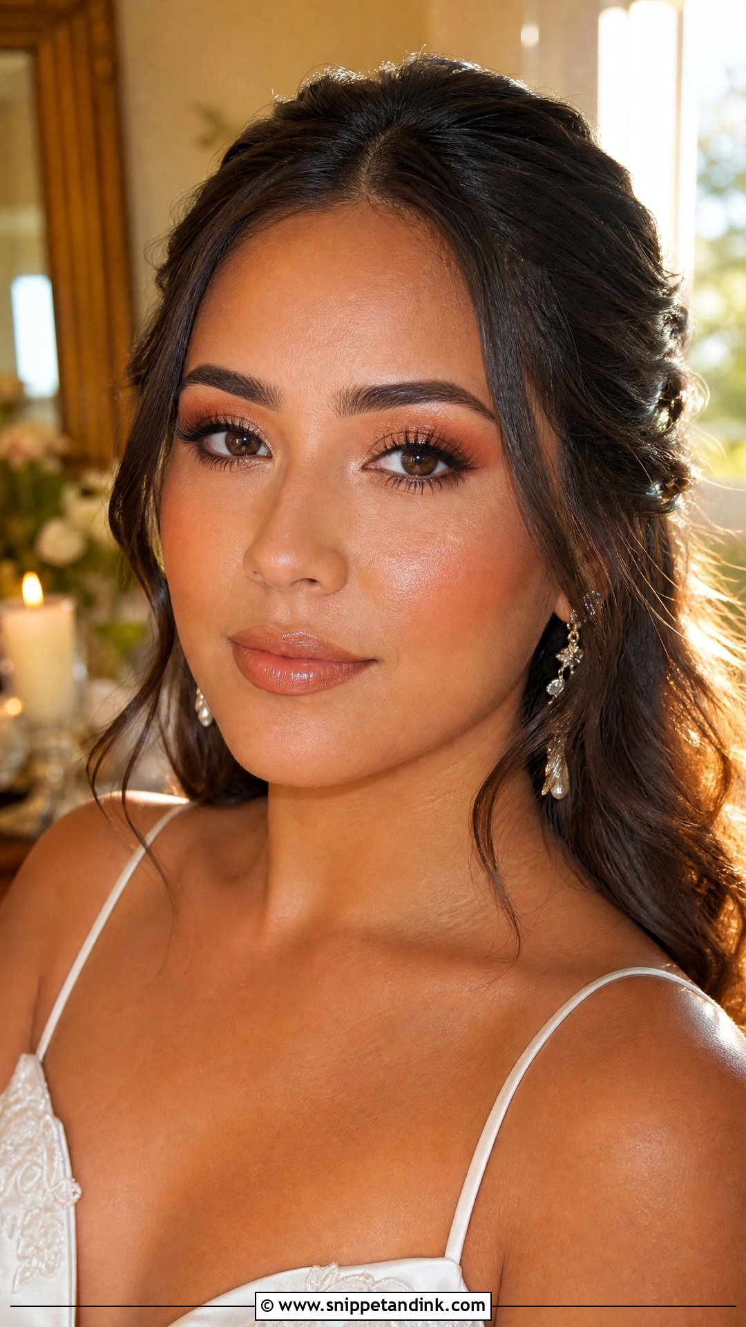 Copper Bridal Makeup For Blue Eyes - Snippet and Ink - 20 Glowy Bridal Makeup for Blue Eyes