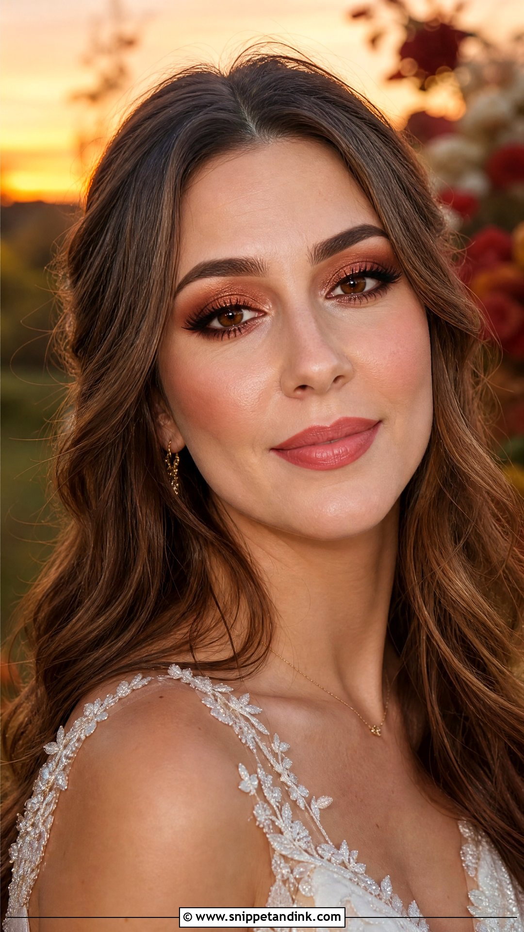 Copper Bridal Makeup For Brown Eyes - Snippet and Ink - 20 Glam Bridal Makeup for Brown Eyes