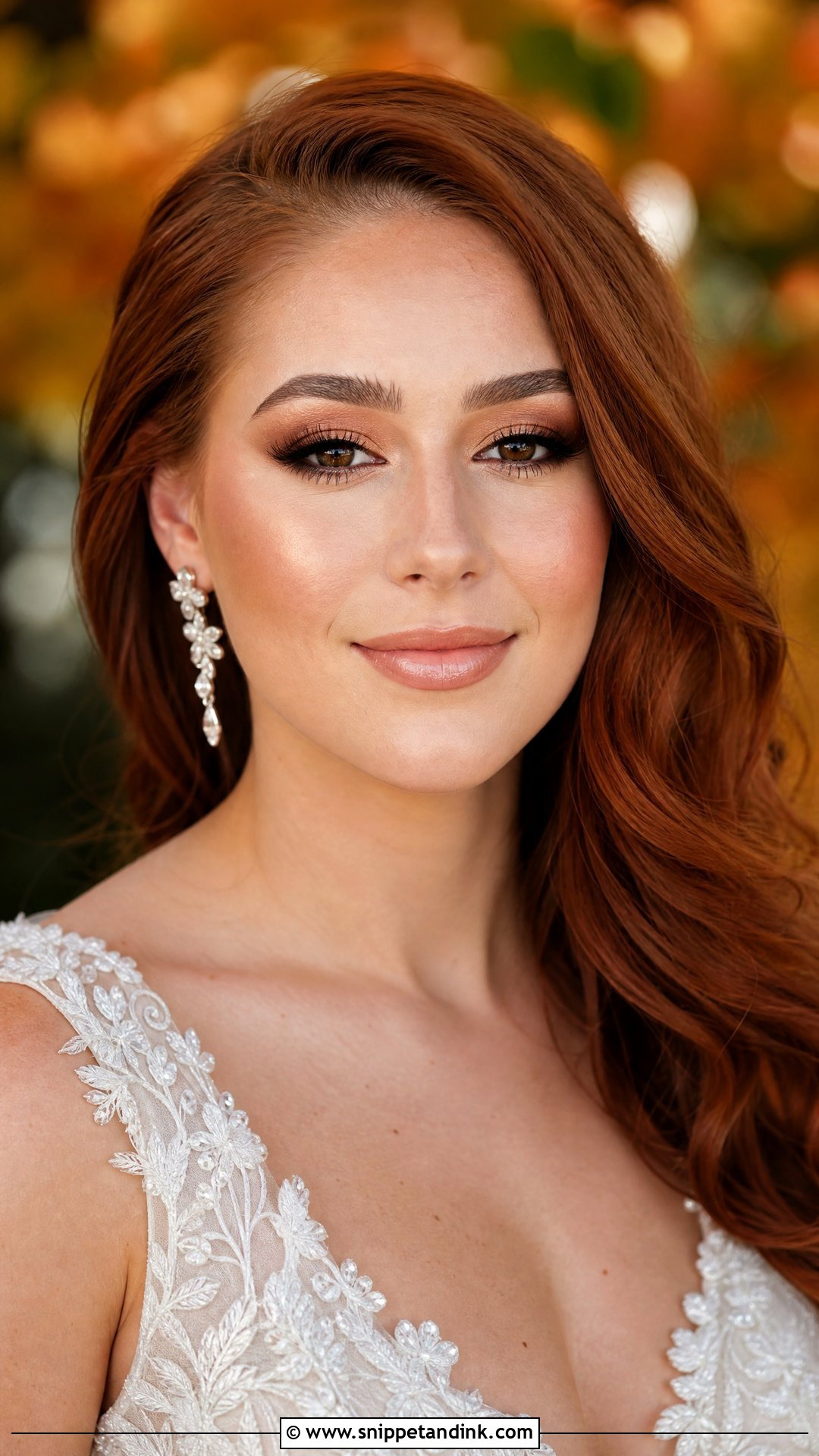 Copper Bridal Makeup For Brown Eyes - Snippet and Ink - 30 Romantic Bridal Wedding Makeup for Brown Eyes