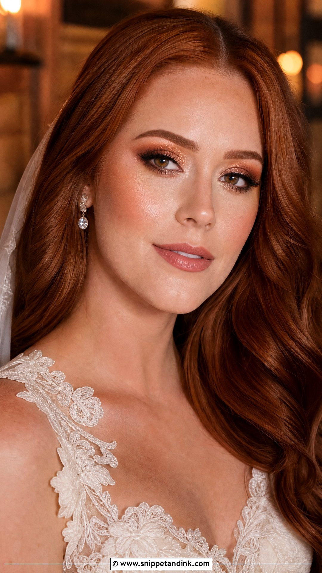 Copper Bridal Makeup For Green Eyes - Snippet and Ink - 20 Glowy Bridal Makeup for Green Eyes