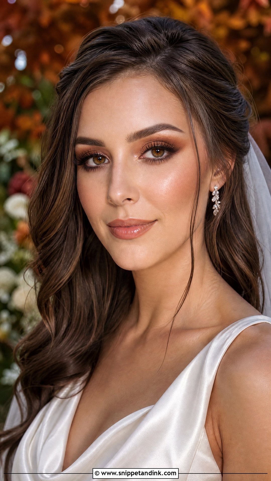 Copper Bridal Makeup for Brown Eyes - Snippet and Ink - 20 Wedding Bride Makeup for Brown Eyes