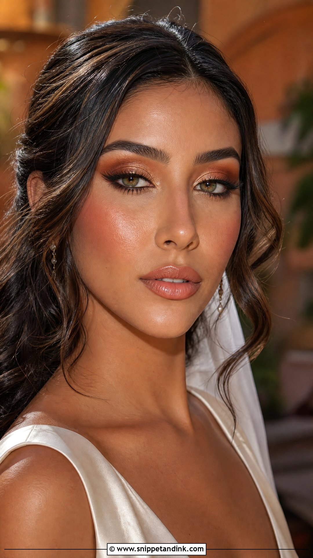 Copper Bridal Makeup for Green Eyes - Snippet and Ink - 20 Bride Make Up for Green Eyes