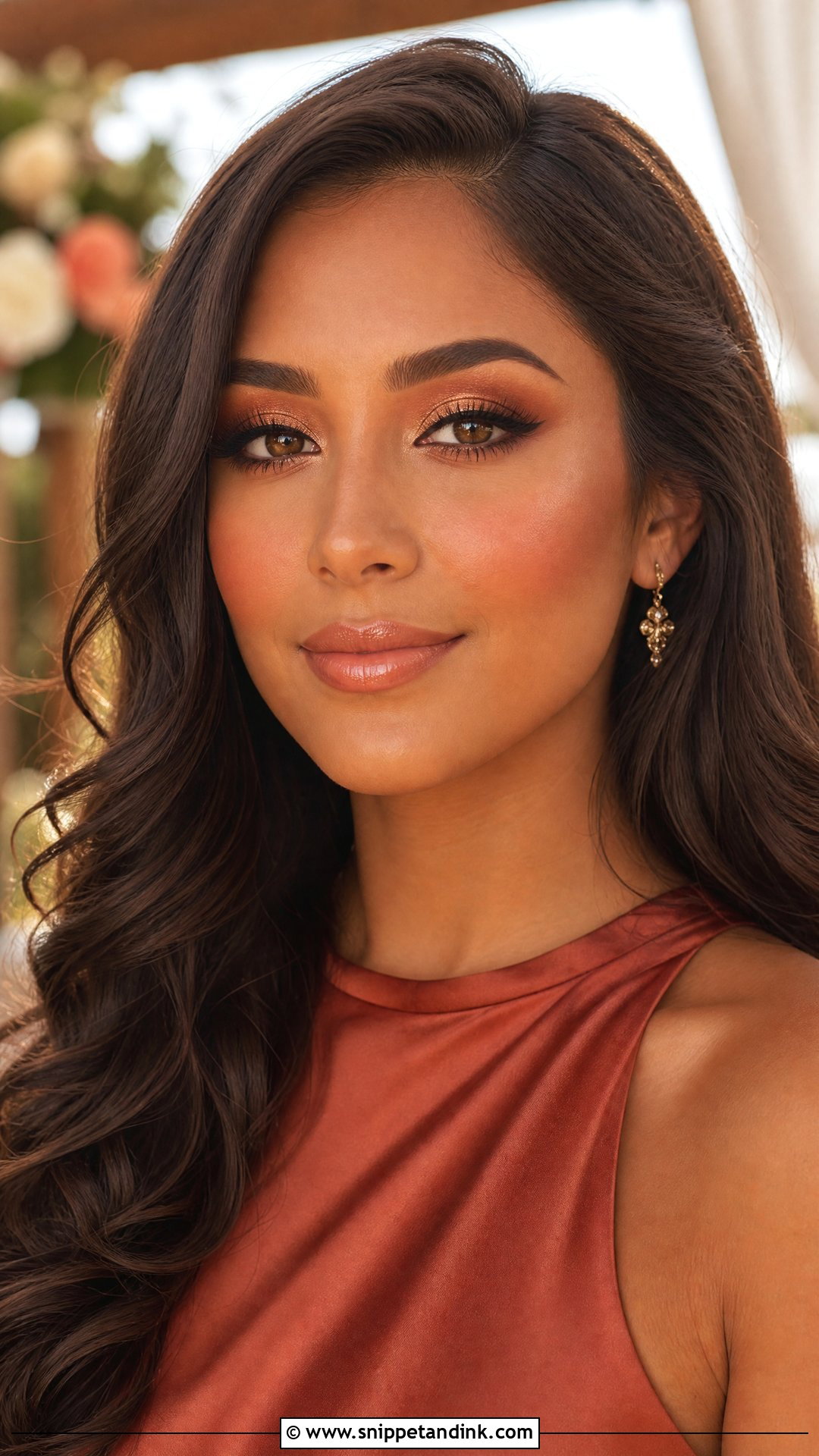 Copper Bridesmaid Makeup for Brown Eyes - Snippet and Ink - 20 Bridesmaid Makeup for Brown Eyes Wedding