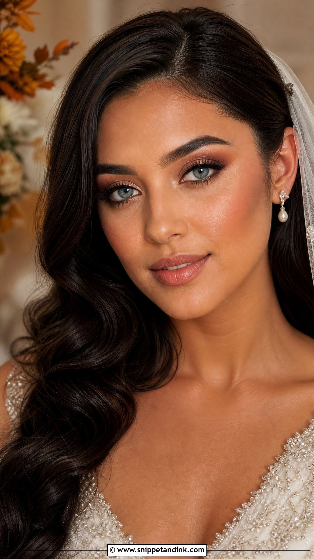 Copper Brown Wedding Makeup For Blue Eyes Brunette - Snippet and Ink - 20 Natural Wedding Makeup for Blue Eyes Brunette