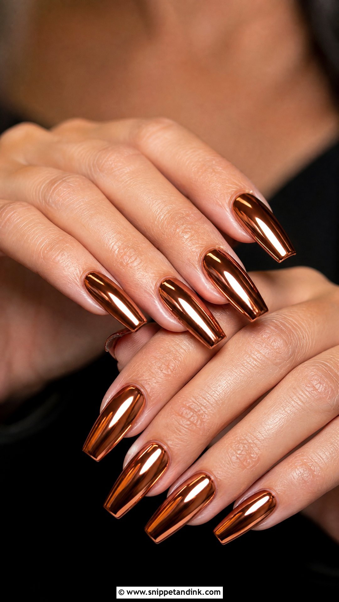 Copper Chrome Fall Bridal Nails - Snippet and Ink - 25 Fall Bridal Nails